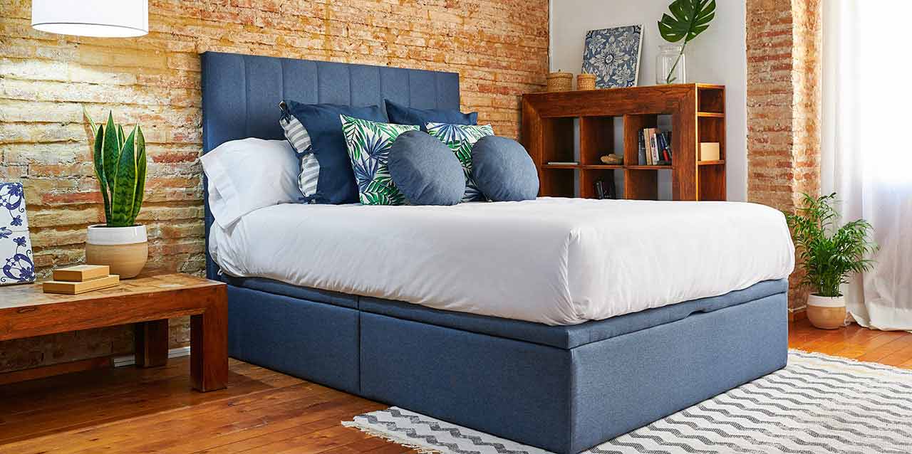cama estilo griego con nórdico