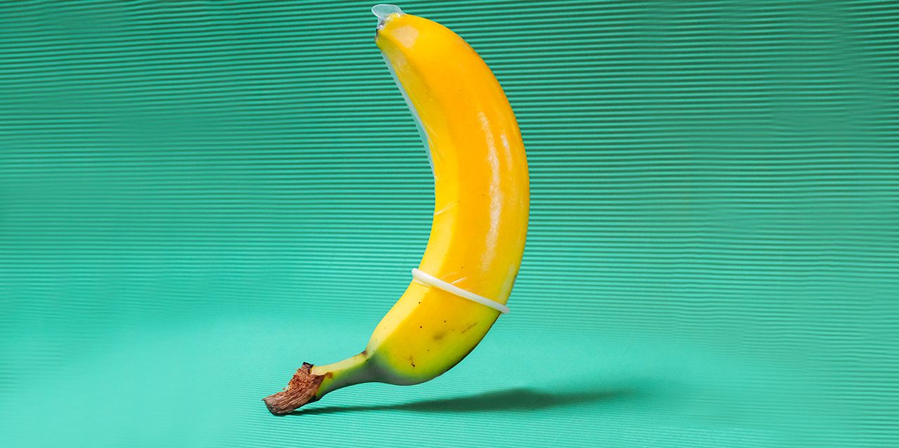 condón en platano